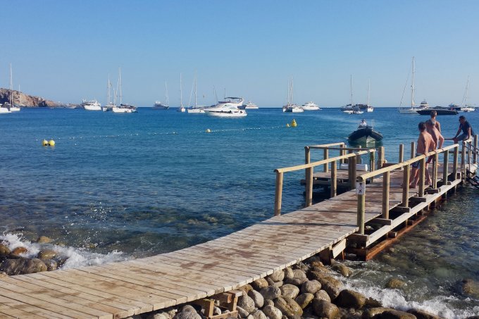 Jetty at Blue Marlin, Cala Jondal Ibiza