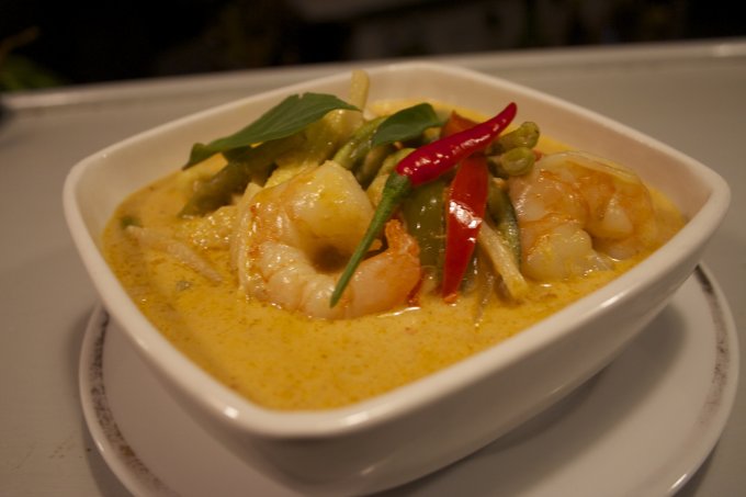 Hidden Bar, Cala San Vicente, Ibiza Prawn Panang