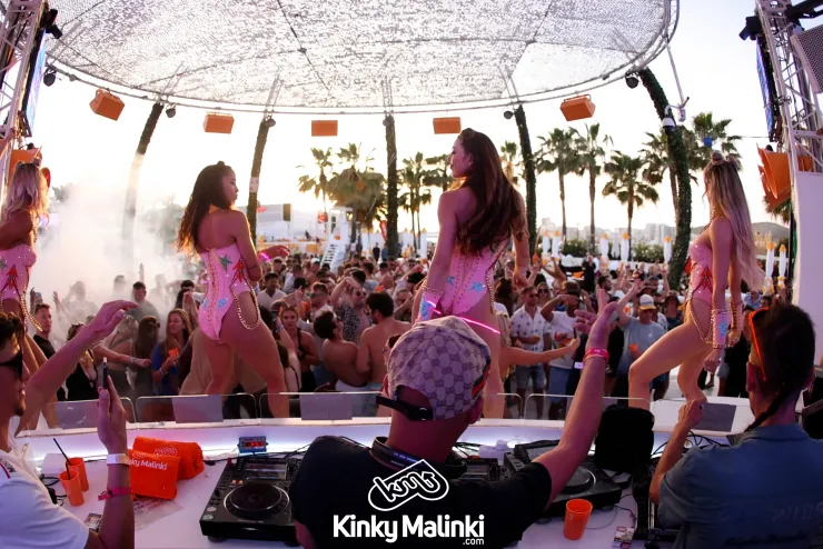 Image supplied by Paul Crane (Kinky Malinki) June 2022 Kinky Malinki | O Beach Ibiza