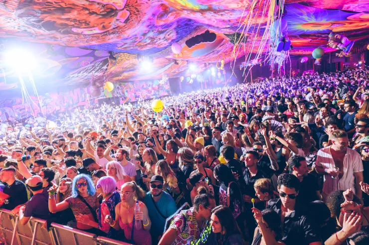 Image taken and supplied by Toni Villens (elrow) elrow Delusionville | Factory Town | Miami Art Basel by Toni Villens