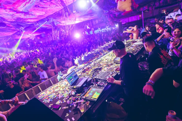 Image taken and supplied by Toni Villens elrow Delusionville | Factory Town | Miami Art Basel by Toni Villens