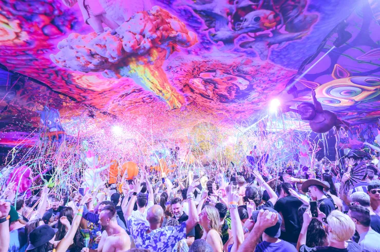 Image taken and supplied by Toni Villens (elrow) elrow Delusionville | Factory Town | Miami Art Basel by Toni Villens