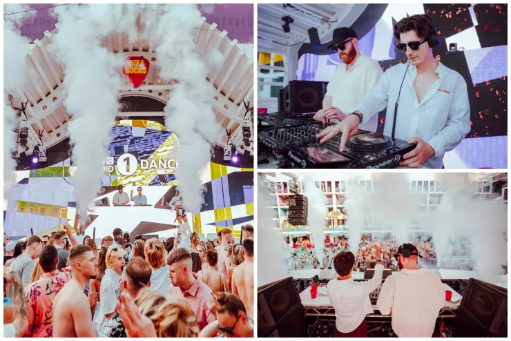 Bilder aufgenommen von Elliot Young, bereitgestellt von Daniel McMillan (Ibiza Rocks Event Assistant) Juni 2024 Radio 1 Dance X Pool Party | Ibiza Rocks