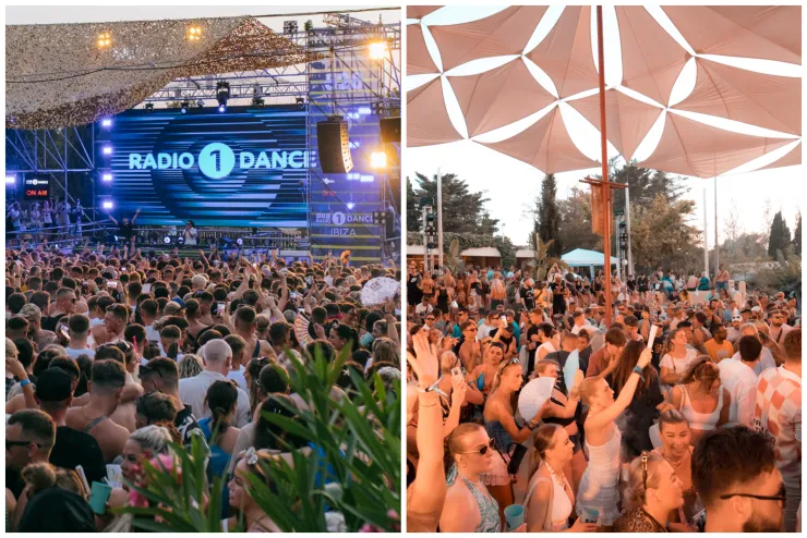 Immagini scattate da Daisy Denham, fornite da Rebecca Whelan (BBC Radio 1 Project Manager of Events) Agosto 2024 BBC Radio 1 Dance Live | 528 Ibiza by Daisy Denham
